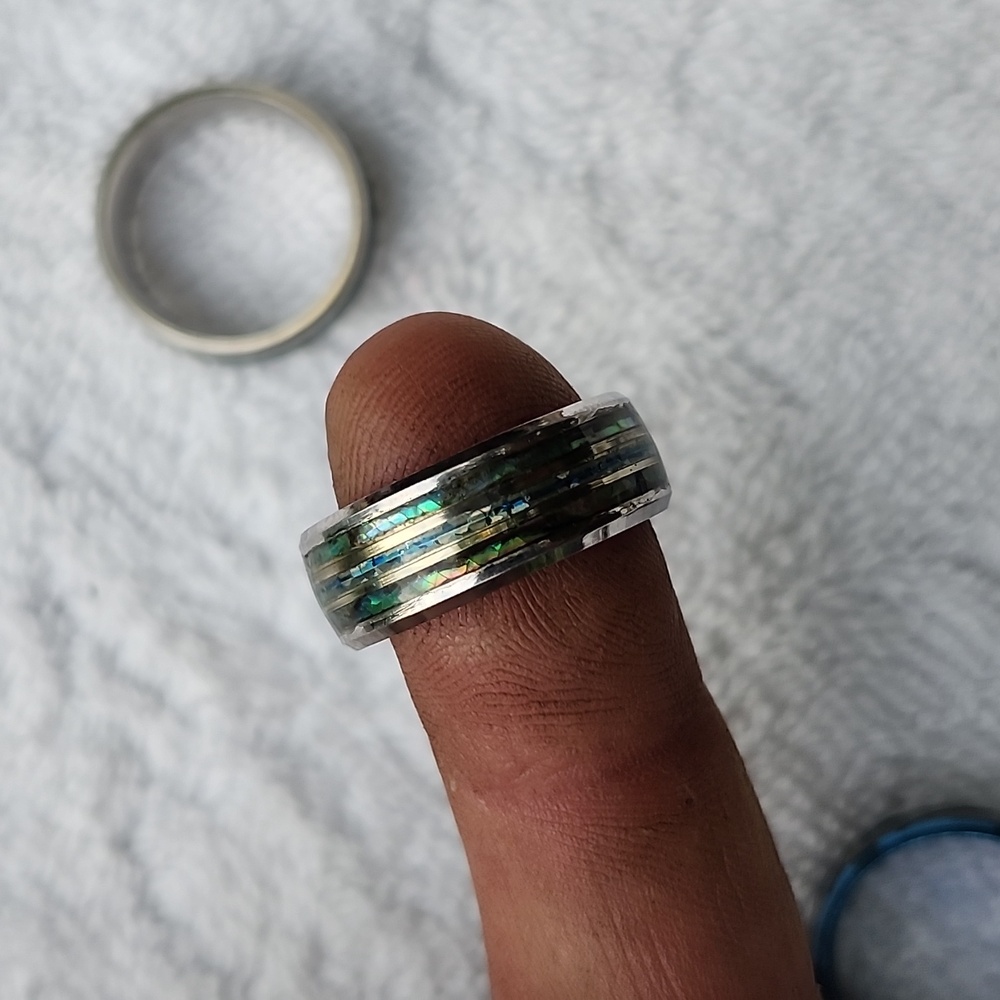 Matching set of stainless and open rings